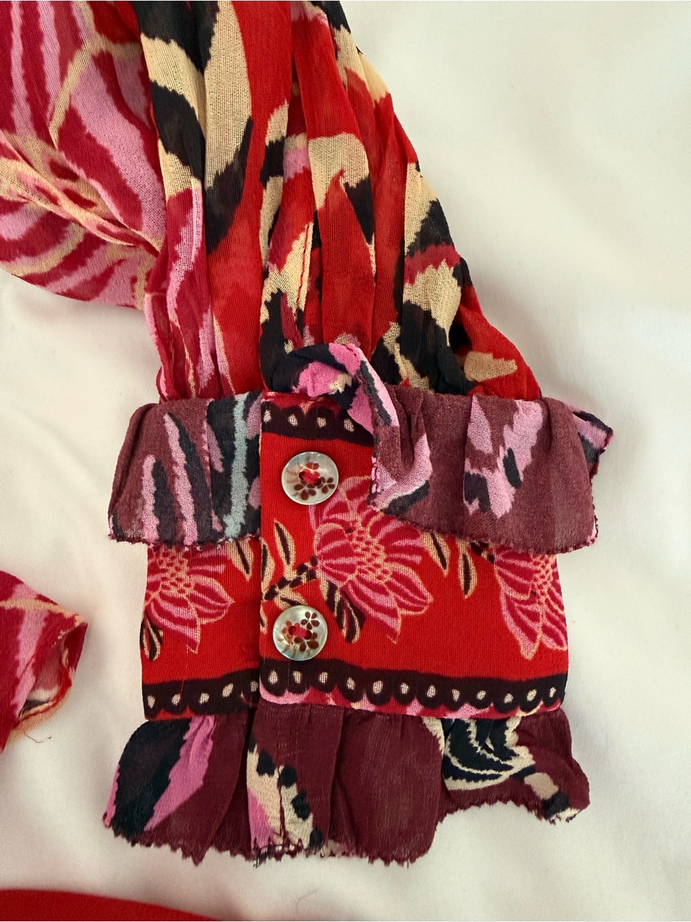 FARM Rio Pink & Orange Floral Ruffle Mini Dress - Picture 7 of 8